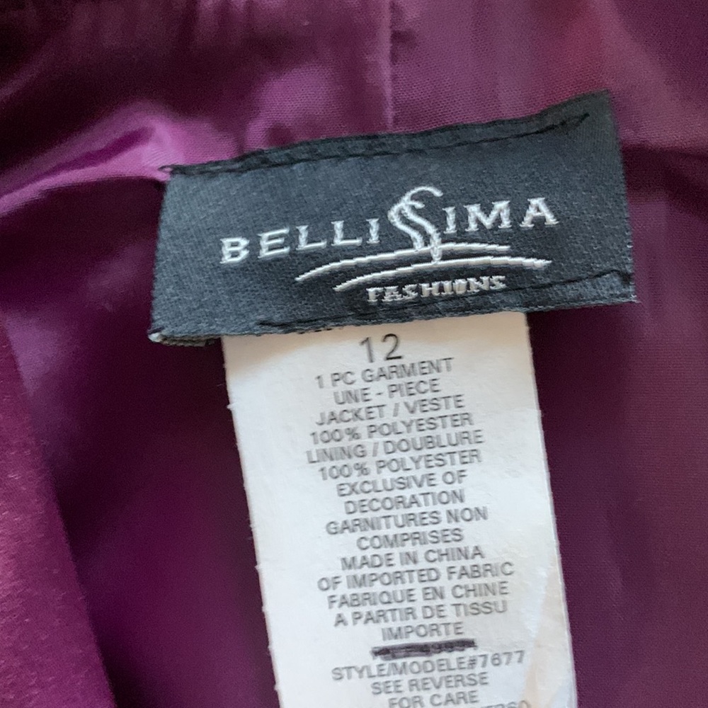 Vintage 80s sparkling sheer organza purple satin wrap blazer jacket M L - Picture 3 of 16